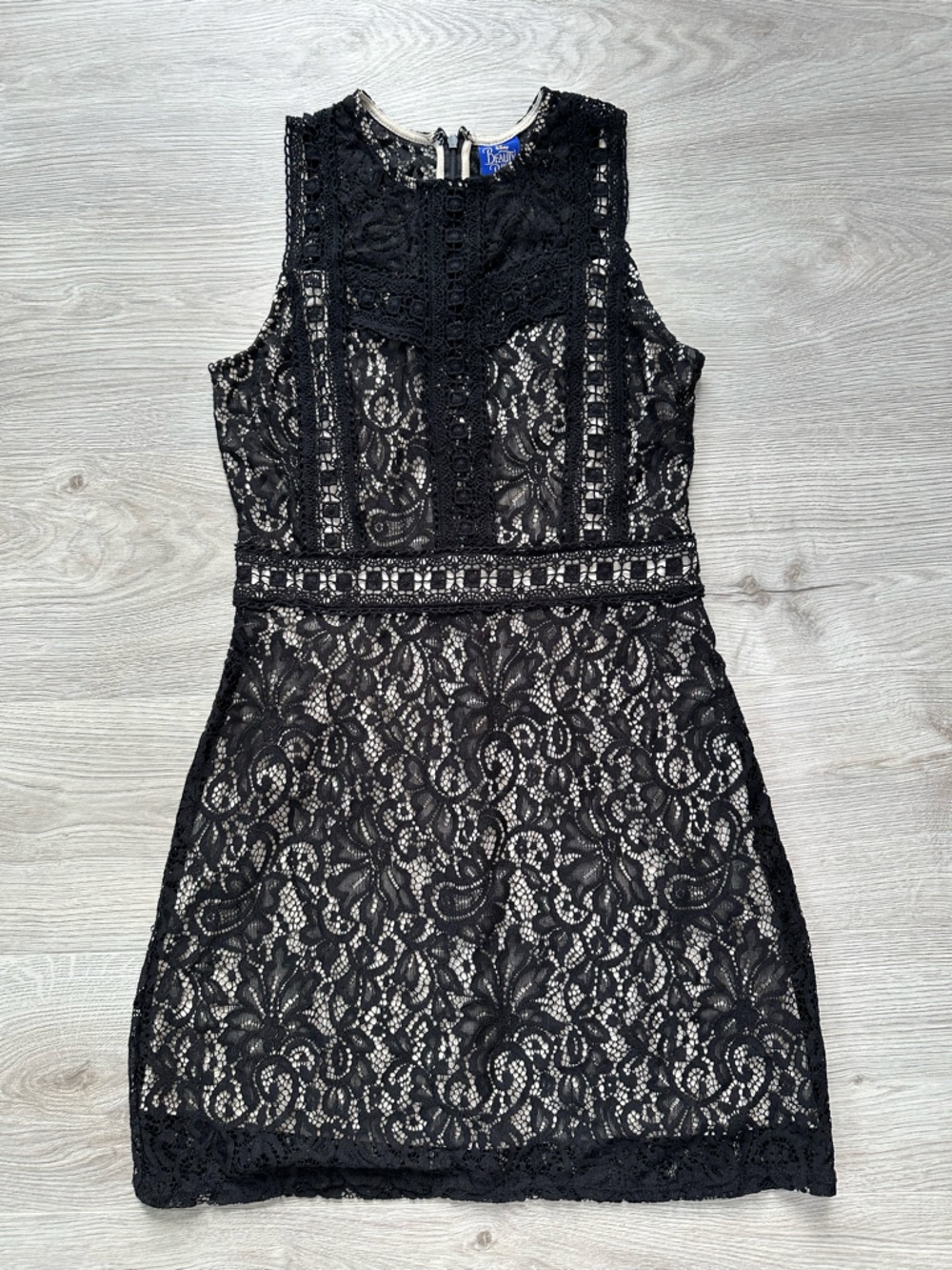 Disney Beauty and the Beast Black Lace Shift Dress - Junior Size M